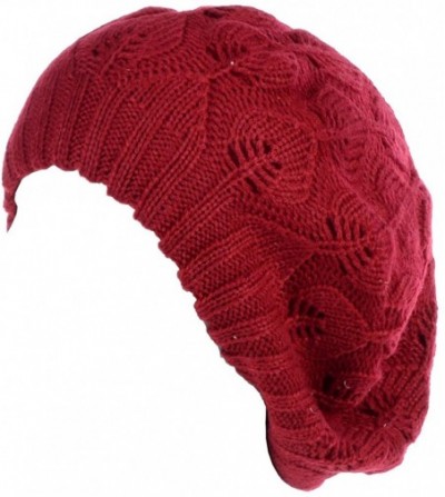 Winter Double Leafy Crochet Slouchy