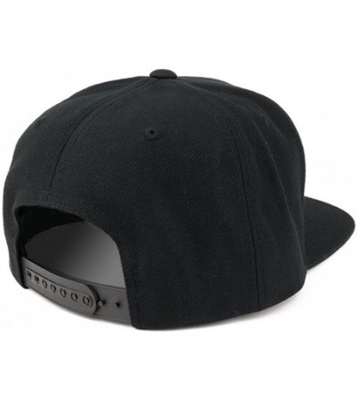 Baseball Caps Flexfit Diamond Embroidered Flat Bill Snapback Cap - Black With Metallic Silver Thread - CW12I3I11NH