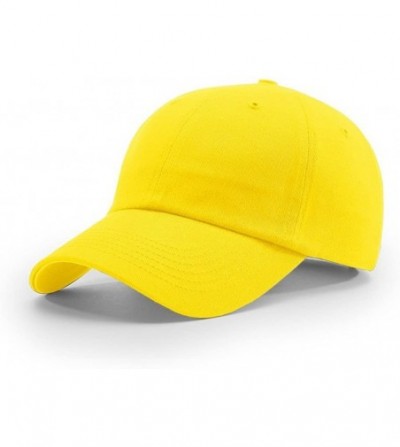 Baseball Caps R65 Unstructured Twill OSFA Baseball HAT Cap - Yellow - CW186XH8MGG