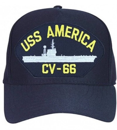 Baseball Caps USS America CV-66 Ship Ball Cap Black - CY12N177YXK