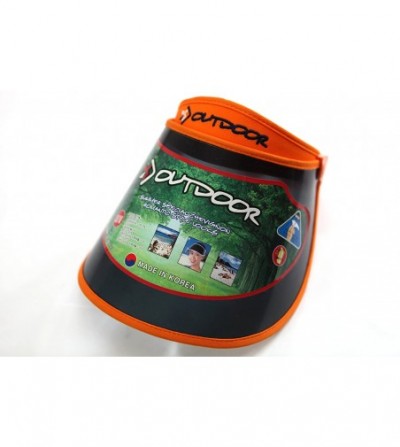 Sun Hats New Uv Protection Sun Cap Hat Visor Hiking Golf Walking Jogging Outdoor UV Block - Orange - CR11GX4RL5B