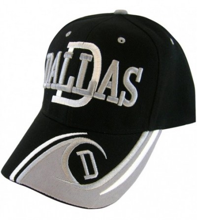 Baseball Caps Dallas Men's D Wave Pattern Adjustable Baseball Cap - Black - C617WYDIK4G