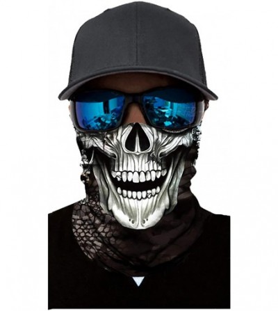 Balaclavas Seamless Face Mask Neck Gaiter UV Protection Windproof Face Mask Scarf - Skull E - CT194KZRAGX