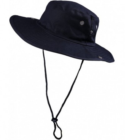 Sun Hats Bucket Hat Wide Brim Boonie Outdoor Sun Hats - Black - C3184WXUTE6