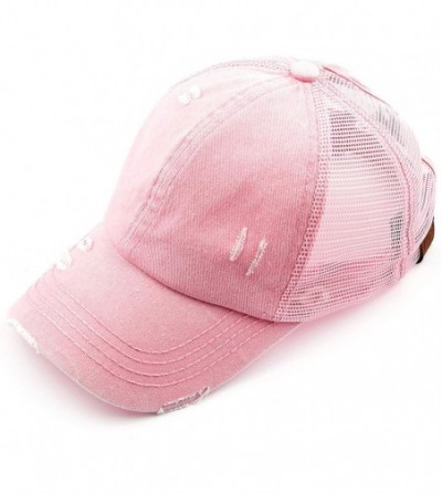 Baseball Caps Exclusives Hatsandscarf Distressed Adjustable - Lt Pink - CR18OXY0YO7