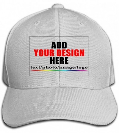 Baseball Caps Custom Baseball Caps- Design Your Own Hat- Team Photo Text Logo Graphic Print - Baseball-a Gray - CZ18U0242A0