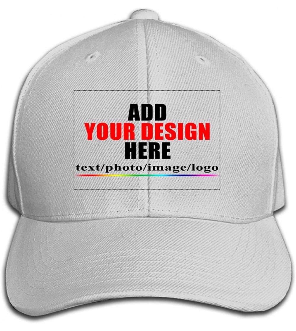 Baseball Caps Custom Baseball Caps- Design Your Own Hat- Team Photo Text Logo Graphic Print - Baseball-a Gray - CZ18U0242A0