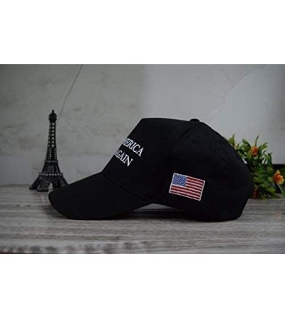 Baseball Caps Make America Great Again Hat [3 Pack]- Donald Trump USA MAGA Cap Adjustable Baseball Hat - Original Black - C91...