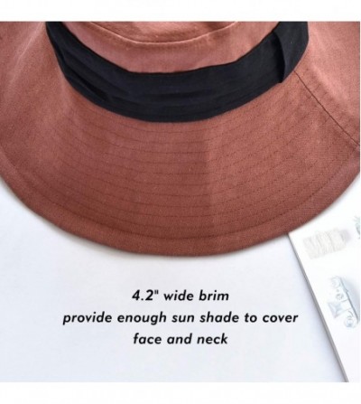 Sun Hats Sun Hats for Women Roll-up Wide Brim Summer Beach Hat Foldable Floppy Cotton Hat - Beige-strappy Hat - C5198SR0DSL
