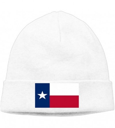 Skullies & Beanies Texas State Flag Unisex Fashion Autumn/Winter Knit Cap Hedging Cap Casual Cap Cotton Cap - White - CL186SY...