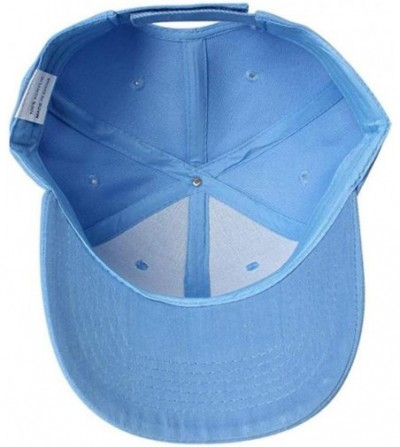 Baseball Caps Caps- Fashion Unisex Solid Color Blank Snapback Baseball Cap Hip Hop Hats - Sky Blue - C112DZ0JLAR