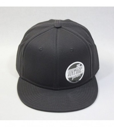 Baseball Caps Premium Plain Cotton Twill Adjustable Flat Bill Snapback Hats Baseball Caps - Charcoal Gray - CS12BIXI4QV