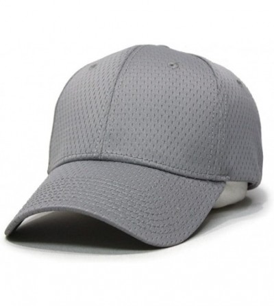 Baseball Caps Plain Pro Cool Mesh Low Profile Adjustable Baseball Cap - Gray - CM12CDMCUKH