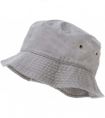Bucket Hats 100% Cotton Bucket Hat for Men- Women- Kids - Summer Cap Fishing Hat - Grey - C118DODNUUG