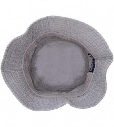 Bucket Hats 100% Cotton Bucket Hat for Men- Women- Kids - Summer Cap Fishing Hat - Grey - C118DODNUUG