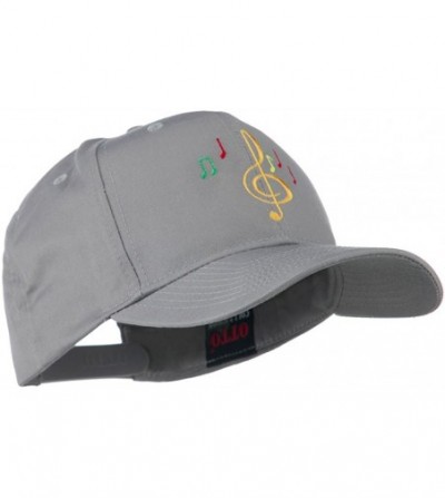 Baseball Caps Treble Clef with Notes Embroidered Cap - Grey - C411IH3LA5R