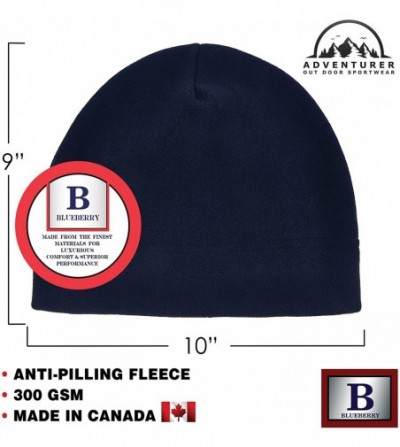 Skullies & Beanies Fleece Beanie Hat - Ultra Soft- Warm and Lightweight Skully Watch Cap Beanie For Men and Women - Navy - CR...