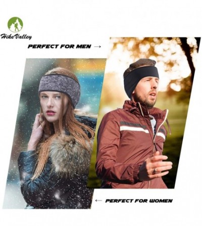 Cold Weather Headbands Ear Warmer 2 Pack Thicken Winter Super Warm Headband Full Cover Muffs - Light Gray - CK18ZLCSDO5