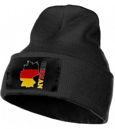 Skullies & Beanies German Flag Map Women & Men Knit Beanie Hat Soft Ski Skull Cap - Black - C318MGQZ472