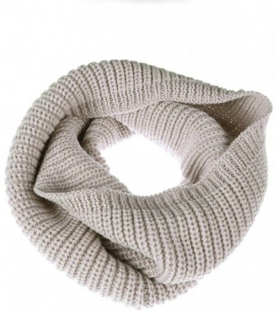 Skullies & Beanies Womens Winter Warm Cable Knit Pom Pom Beanie Hat Cap and Infinity Scarf Set - Light Gray - C318K4ZS548