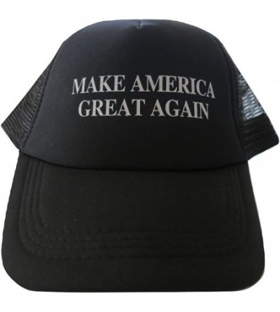 Baseball Caps Make America Great Again Trump MAGA Baseball Cap Trucker Hat Mesh Back - Black Mesh - CZ18GRAL6LT