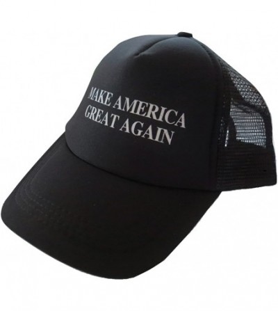 Baseball Caps Make America Great Again Trump MAGA Baseball Cap Trucker Hat Mesh Back - Black Mesh - CZ18GRAL6LT