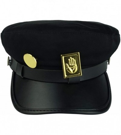 Baseball Caps Jotaro Hat- JoJo's Hat Cosplay Black Visor With Metal Pins Baseball Cap For Teens - CE18XULO478