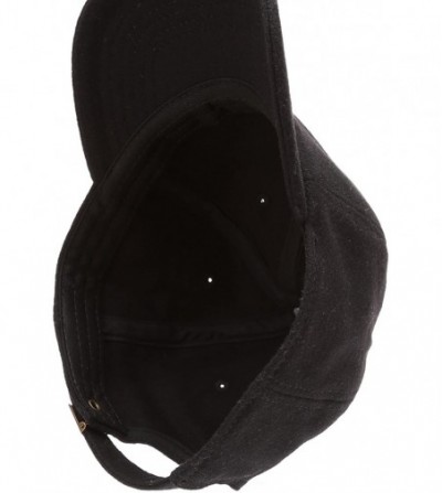 Baseball Caps Men's Wool Blend Baseball Cap with Adjustable Size Strap - Black - CX187NI5XED