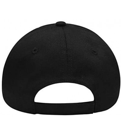 Baseball Caps Unisex Plain Baseball Cap Adjustable Dad Hat Cotton Twill Classic Baseball Hat for Women and Men - Black - CF19...