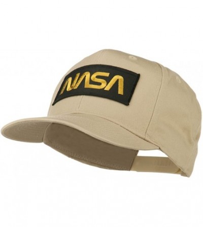 Baseball Caps Black NASA Embroidered Patched High Profile Cap - Khaki - CT11MJ3RV8H