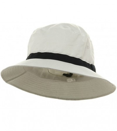 Sun Hats Oversized Water Repellent Brushed Golf Hat - White Navy XL - CH113HARR4X