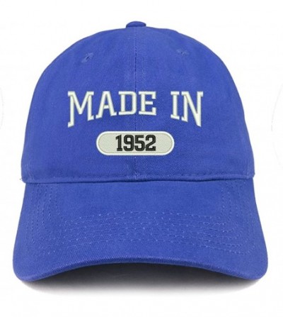 Baseball Caps Made in 1952 Embroidered 68th Birthday Brushed Cotton Cap - Royal - C618C983GGA