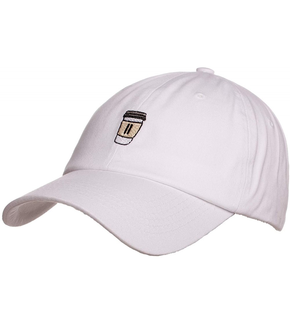 Baseball Caps Embroidery Classic Cotton Baseball Dad Hat Cap Various Design - Cup White - CQ12N7VX4WL