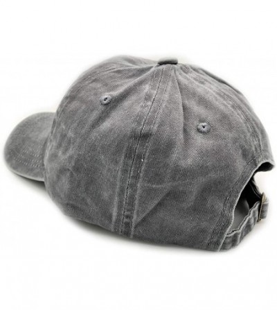 Baseball Caps Life is Better with A Dog Vintage Baseball Cap - Adjustable Fashion Hip Hop Jeans Hat for Men Women - Gray - C6...