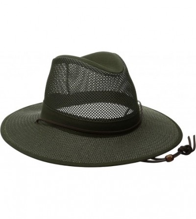 Sun Hats Aussie Breezer 5310 Cotton Mesh Hat - Olive - C2112VGFTDL