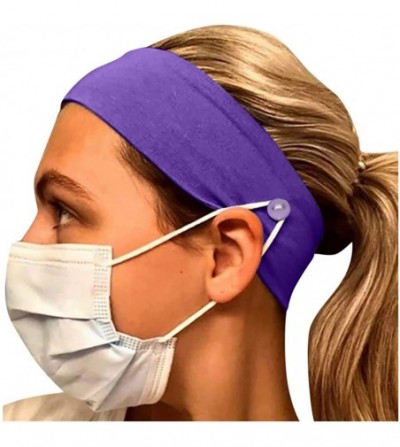Balaclavas Button Headband for Nurses Women Men Yoga Sports Workout Turban Heawrap Face Cover Holder - Protect Your Ears - CY...