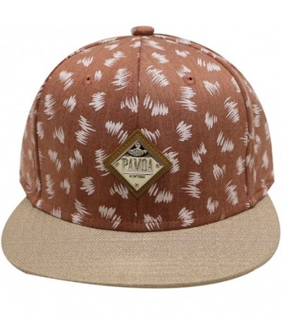 Baseball Caps Pamoa Pmcf540 Grass Pattern Snapback Hats - Brown - CN124DU6KA7