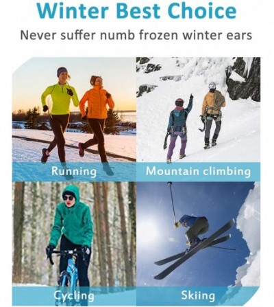 Cold Weather Headbands Womens Ponytail Headband-Winter Fleece Ear Warmer Headband Cold Weather Ear Muffs Sport Head Band Wrap...