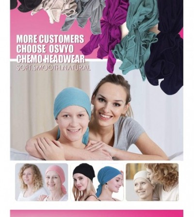 Headbands Bamboo Chemo Headscarf for Women Hair Loss - Cancer Slip On Headwear Turbans Sealed Packaging - Bamboo Black - C718...