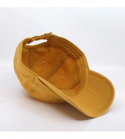 Baseball Caps Classic Washed Cotton Twill Low Profile Adjustable Baseball Cap - Mustard - CM12C7ZA457