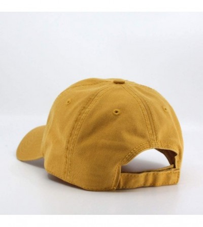 Baseball Caps Classic Washed Cotton Twill Low Profile Adjustable Baseball Cap - Mustard - CM12C7ZA457