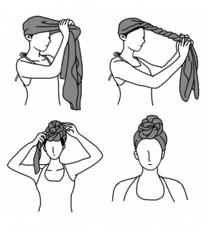Headbands Women' Soft Stretch Headband Long Headwrap Scarf Turban Tie (Navy) - Navy - CX18EWXOHCU