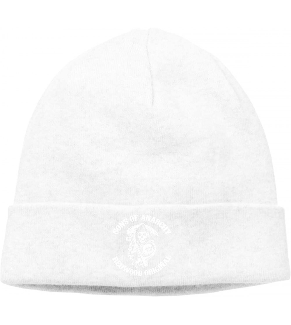 Skullies & Beanies Mens & Womens Sons Of Anarchy Season Skull Beanie Hats Winter Knitted Caps Soft Warm Ski Hat Black - White...