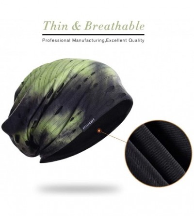 Skullies & Beanies Summer Slouchy Thin Beanie Hats Chic Skull Cap for Men B402 - Breathable-090b Bright Green - C9197AU9QH6