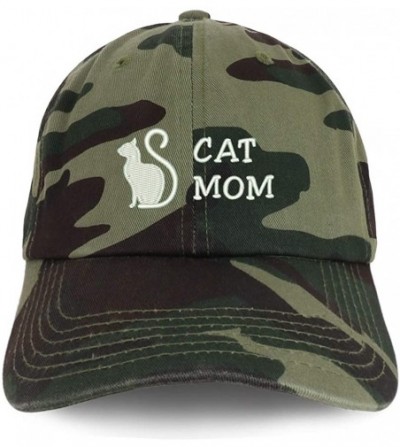 Baseball Caps Cat Mom Text Embroidered Unstructured Cotton Dad Hat - Camo - CX18S744W5L