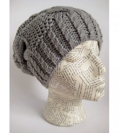 Skullies & Beanies Winter Hat for Women Slouchy Beanie Hat Knitted Crystal Winter Hat M-80 - Gray - CG11B2NOHZP