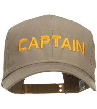 Baseball Caps Captain Embroidered Cap - Khaki - CM11HVO0JA5