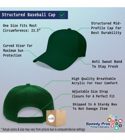 Baseball Caps Custom Baseball Cap Crab Style C Embroidery Acrylic Dad Hats for Men & Women - Forest Green - CP18SDM5RDE