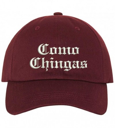 Baseball Caps Como Chingas Embroidered Baseball Hat - Latina Hat for Women - Funny Hats - Burgundy - CA1963E6LLK