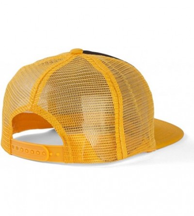 Sun Hats Cali Script Trucker Hat - Black/Gold - C311N38RWMH